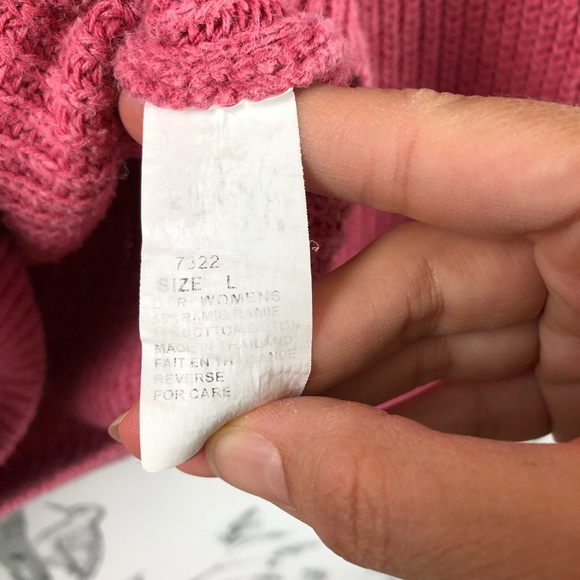 Vintage 90s WOOLRICH pink ribbed crewneck sweater - Picture 9 of 10